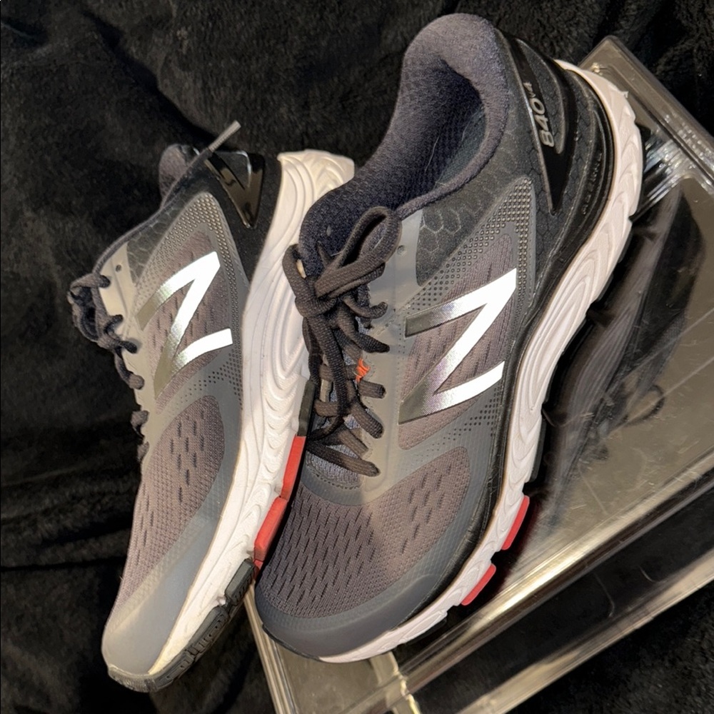New Balance Charcoal and Black Athletic Sneakers - Picture 6 of 11